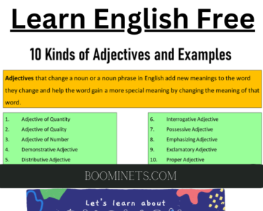 Understanding Varieties of Adjectives in the English Language